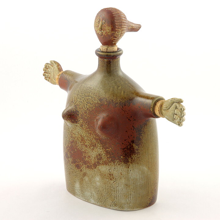  Stig Lindberg (1976) Unique Sculptural Decanter Woman 27/25 cm