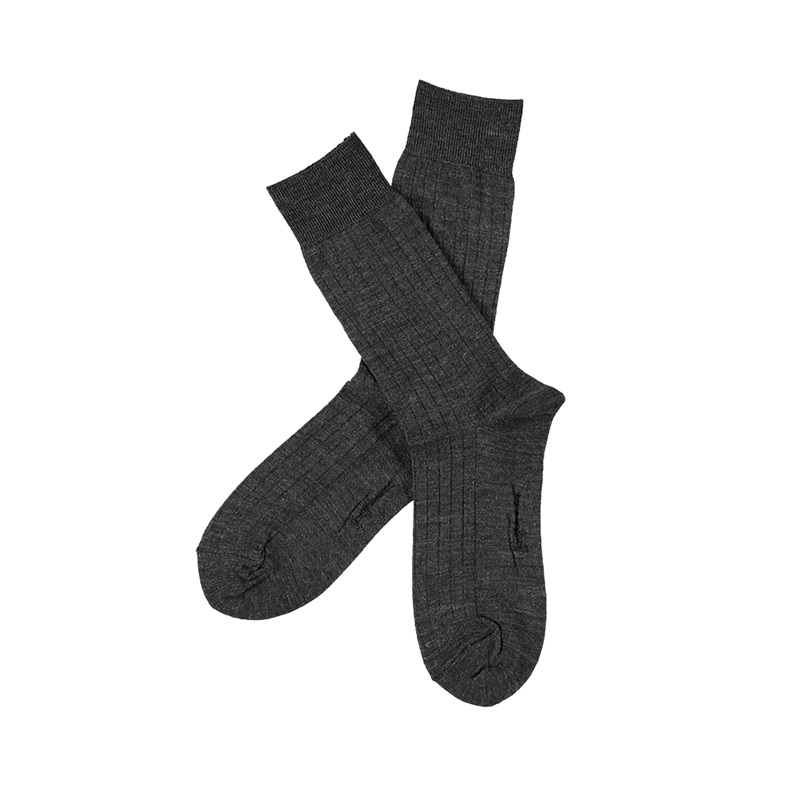 Topeco  Ullstrumpor Ribb Antracit