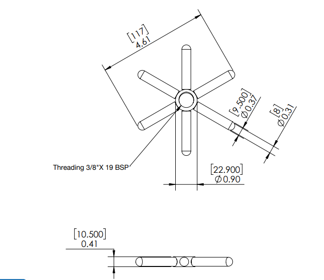 Rustfri Rinser Disk til skylning af glas - 4
