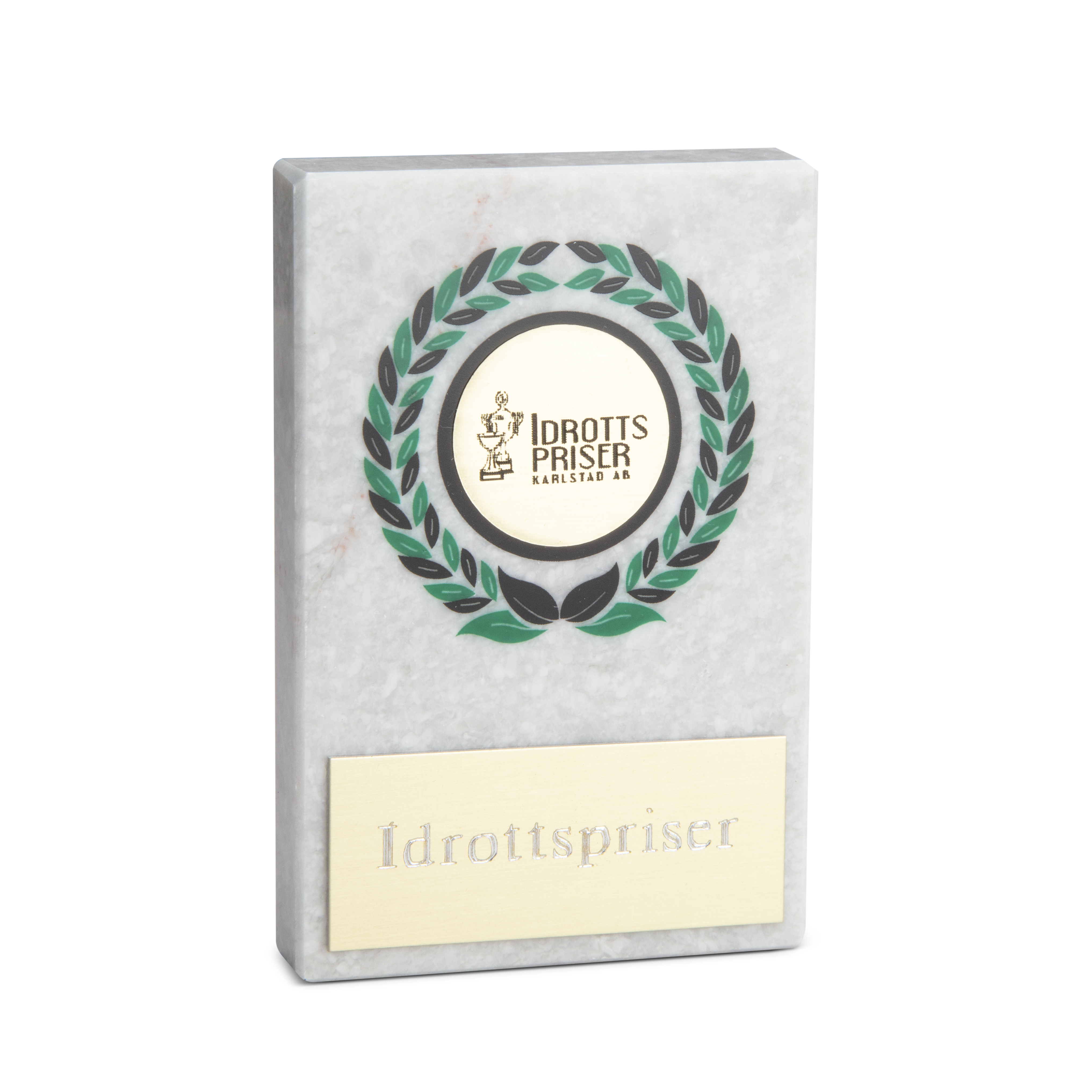 Vit marmorplakett - 2