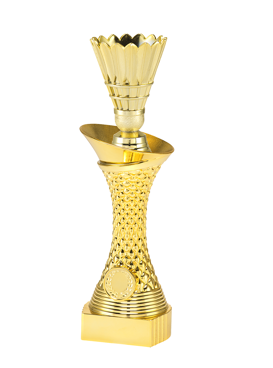 Guld Statyett Badminton Bella - 235/255/280 mm - Inklusive skylt med text