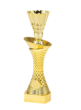 Guld Statyett Badminton Bella - 235/255/280 mm - Inklusive skylt med text