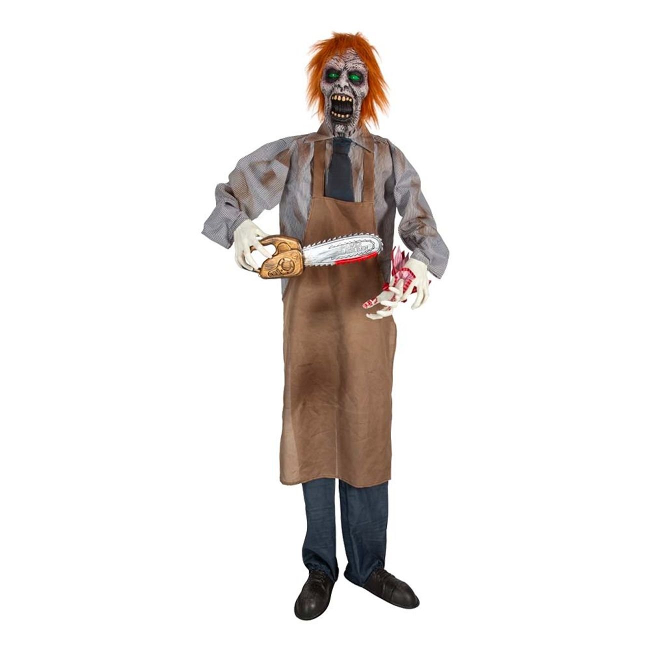 Stående zombie med motorsag (183 cm)