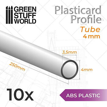 Green Stuff World: ABS Plasticard - Profile Tube 4mm