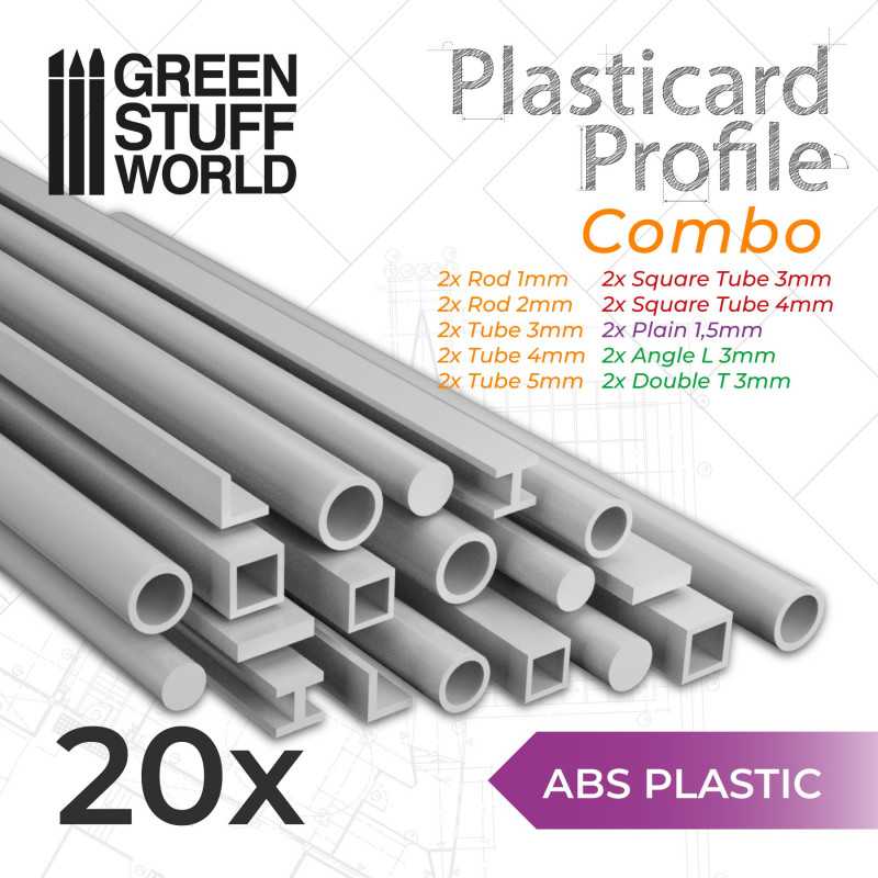 Green Stuff World: ABS Plasticard - Profile - 20x Variety Pack