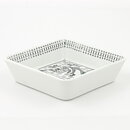 Raija Uosikkinen (Emilia 1959) Quadratic Bowl  with Graphic Motif 14 cm (2)