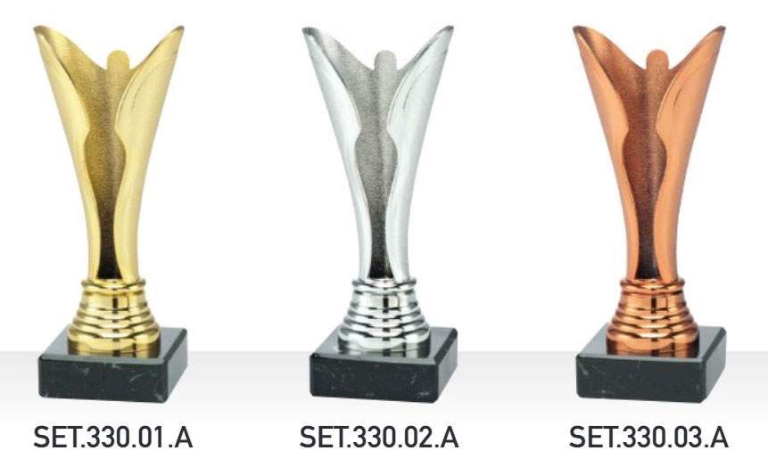 Pokal/Statyett Stavanger 155 mm - Guld/Silver/Brons