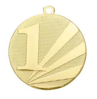 Medaljer 50 mm präglade - 1:a - 2:a- 3:a - Guld, Silver, Brons