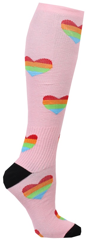 Stödstrumpor Rainbow Heart