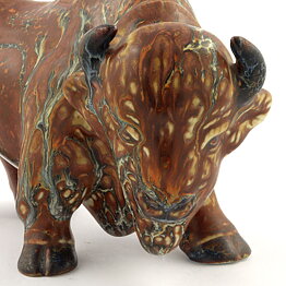 Gunnar Nylund (1950s) Brown Bison 17/10cm