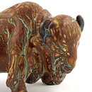 Gunnar Nylund (1950s) Brown Bison 17/10cm