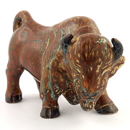 Gunnar Nylund (1950s) Brown Bison 17/10cm