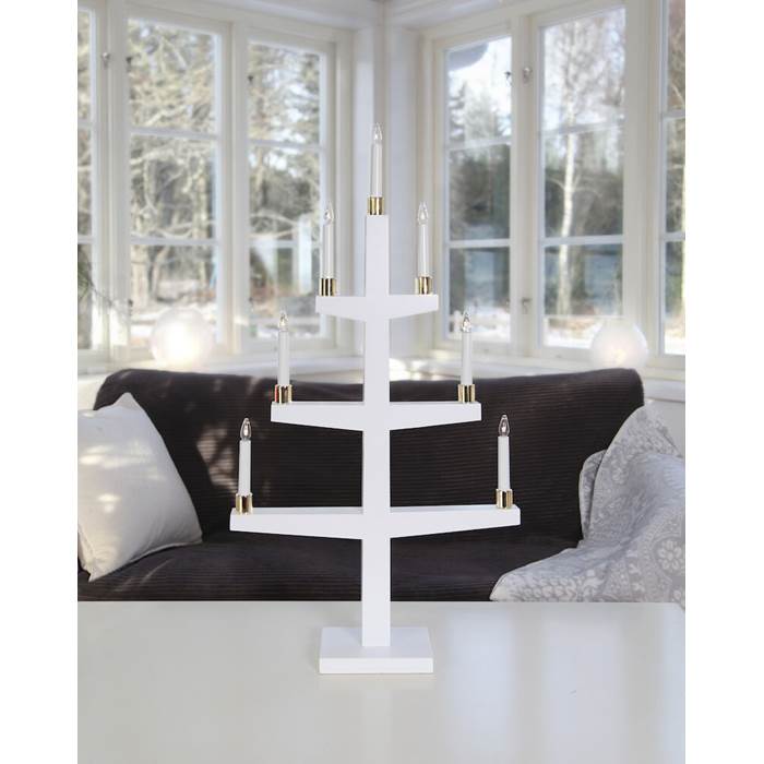 Ljusstake 7 Halla Hög Vit - 3