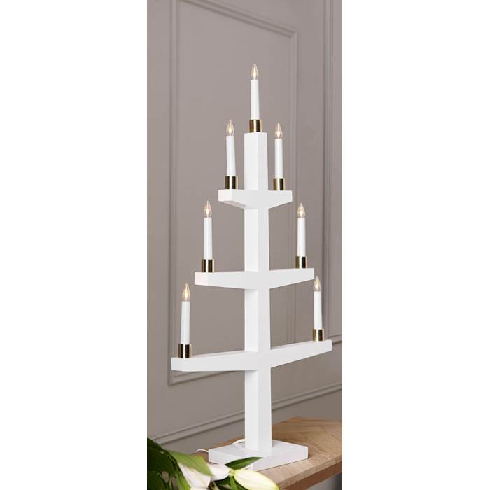 Ljusstake 7 Halla Hög Vit - 2