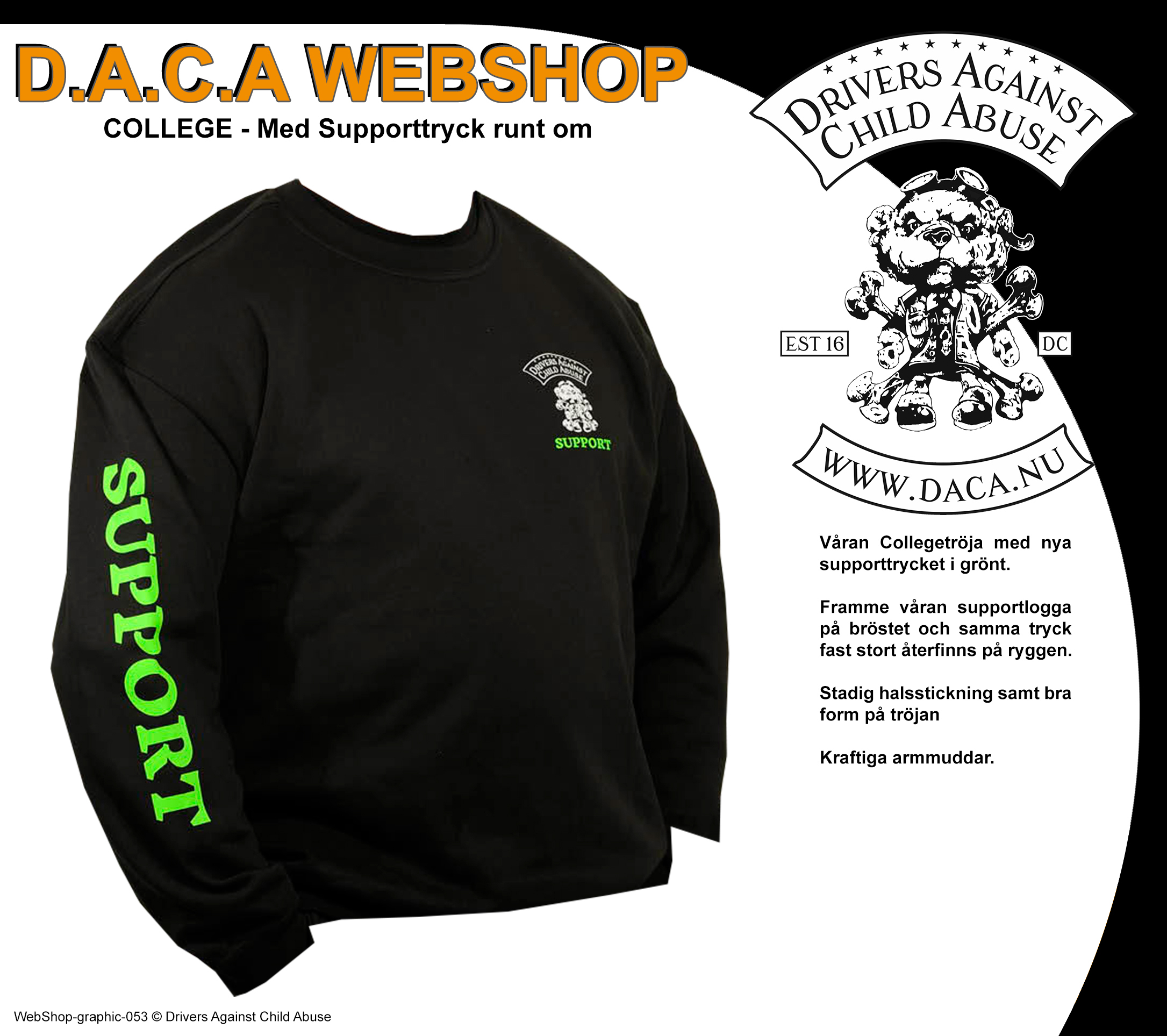 College, SUPPORT. Unisex.