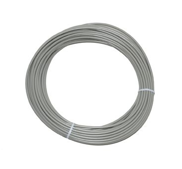 Grå trådkappe, for trådproduksjon. 5 mm. 4,9 meter
