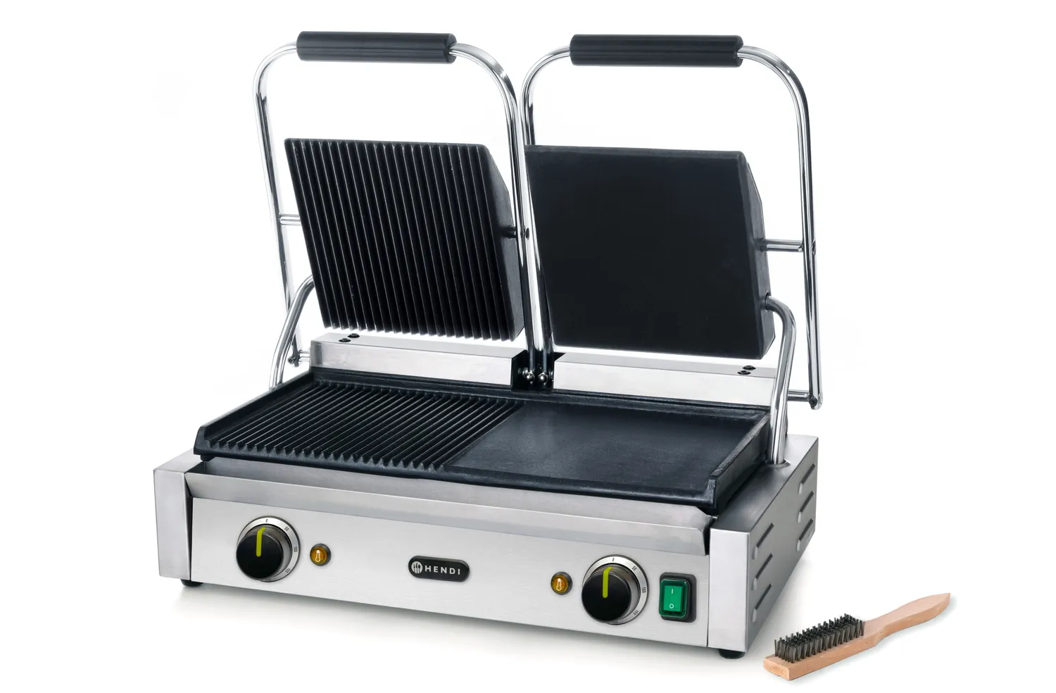 Double clamp grill - 1/2 ribbed, 1/2 smooth - 8