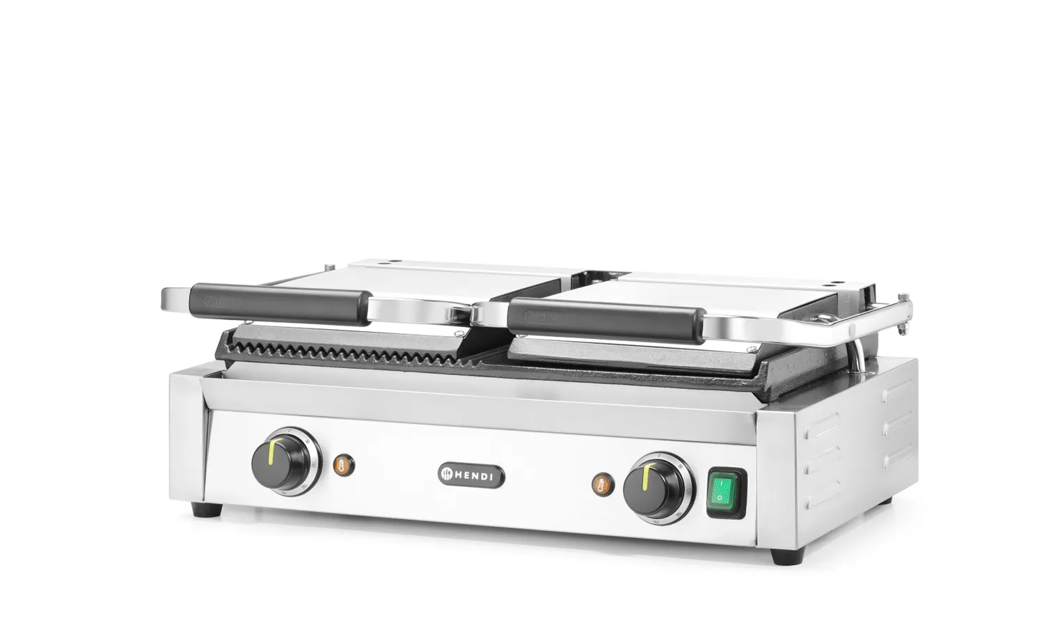 Double clamp grill - 1/2 ribbed, 1/2 smooth - 4
