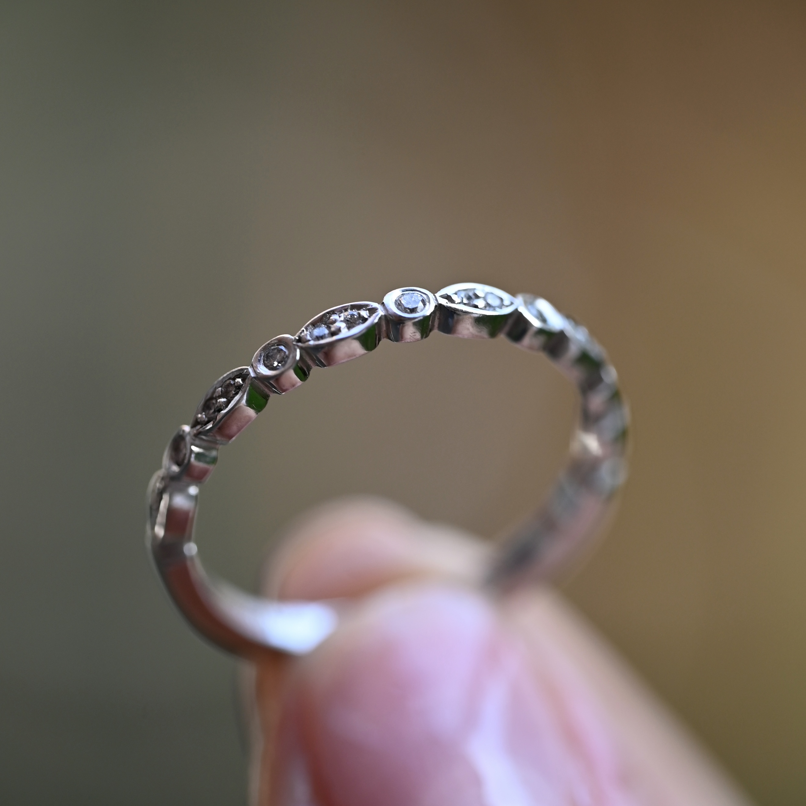 Ring Ebba handgjord diamanter vitguld 18 karat - 5