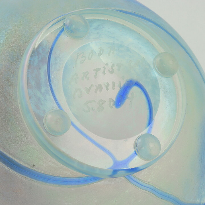 バーティル･ヴァリーン Galaxy Blueシリーズ ガラスの丸い器 Bowl  1982年 (11/8cm)