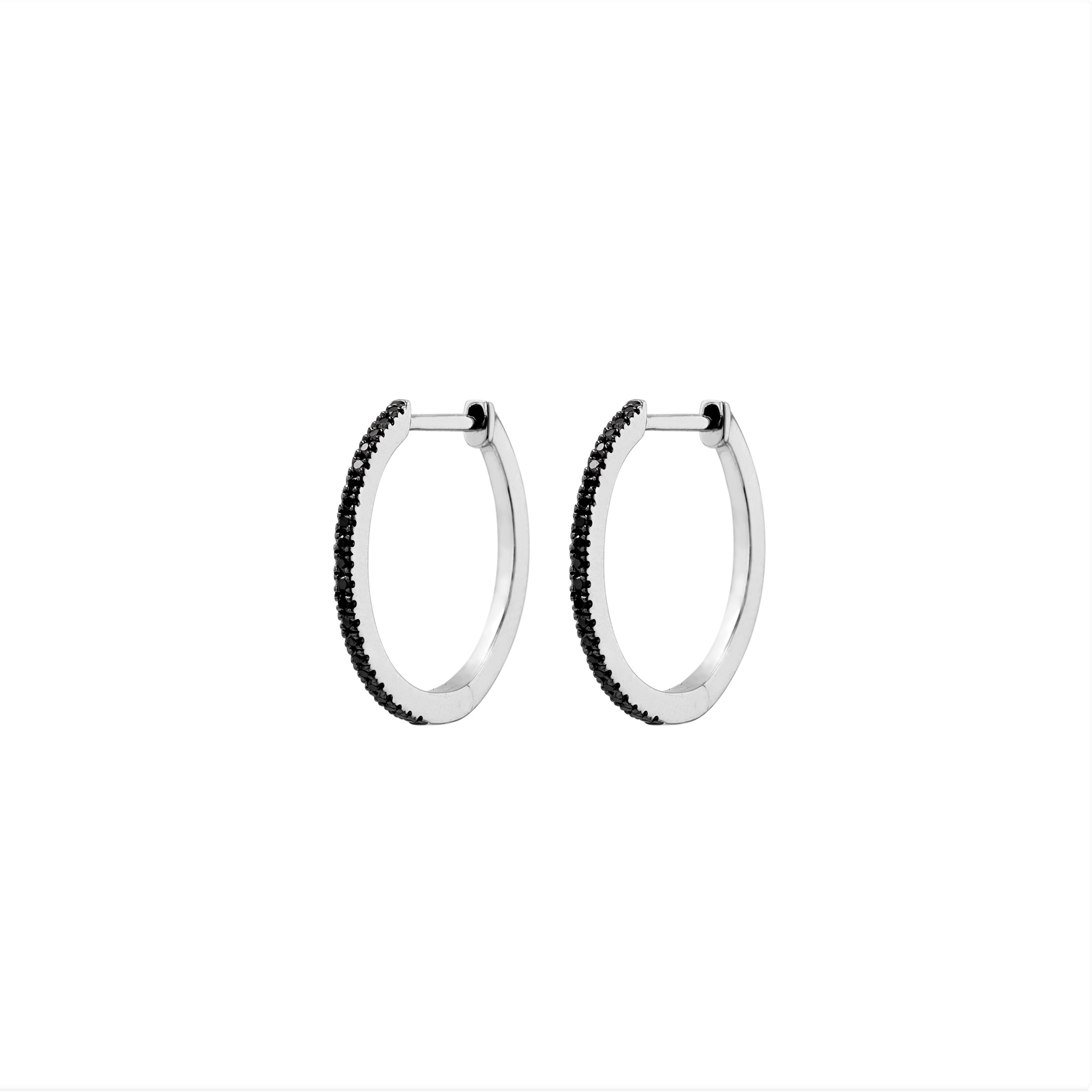 Diamond hoops black - 2
