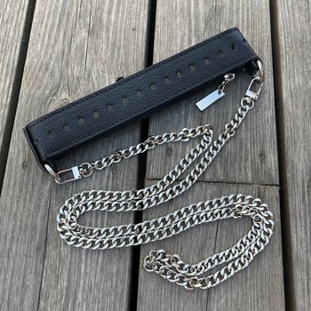 Ovandel till handväska med "Chanel"-kedja, svart