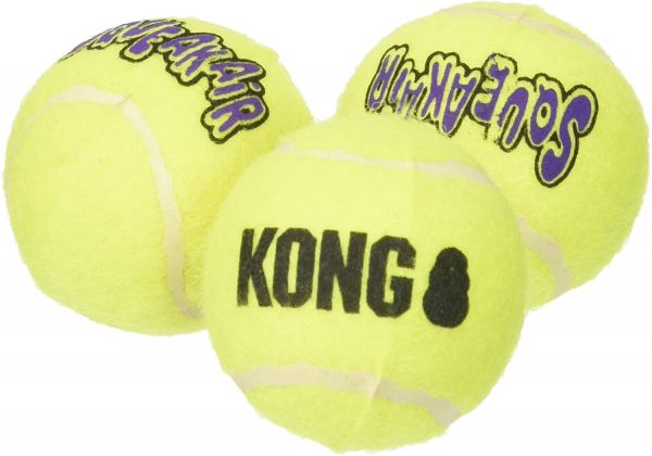Kong Squeakair Tennisboll 3-Pack Small Gul