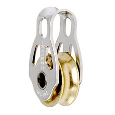 Block Enkelt Mässing 6 mm