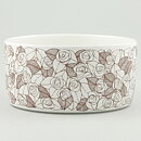 Stig Lindberg (Rosenfält 1969) Cylinder Bowl with Brown Rose Decor 17,5 cm