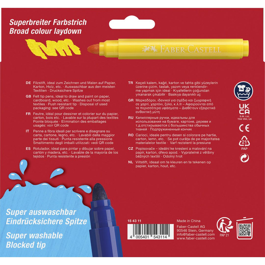 Fiberpennor Faber Castell Jumbo 12/fp - 2