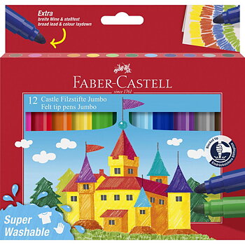 Fiberpennor Faber Castell Jumbo 12/fp