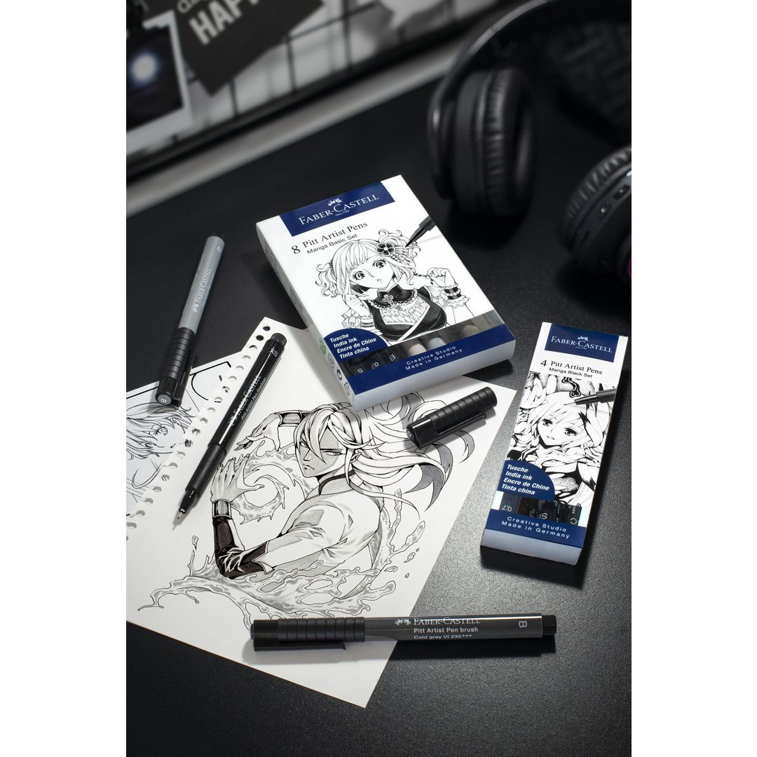 Fiberpennor Faber Castell Artist Manga 8/fp - 2