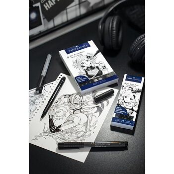 Fiberpennor Faber Castell Artist Manga 8/fp