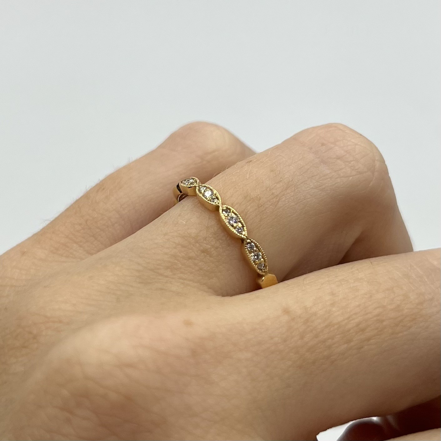 Ring Stina handgjord diamanter guld 18  karat - 3