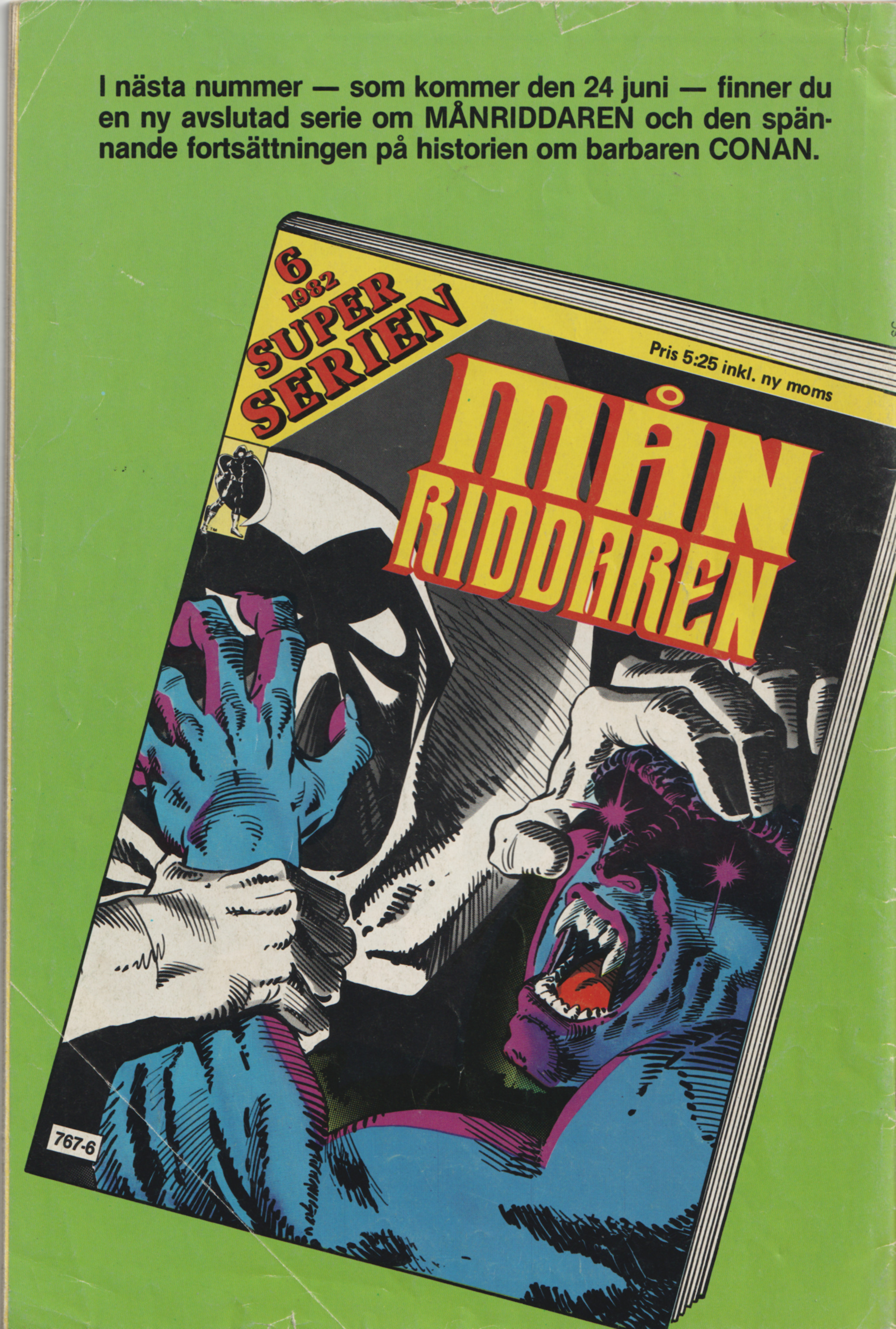 Superserien Månriddaren nr 5 1982, begagnad - 2