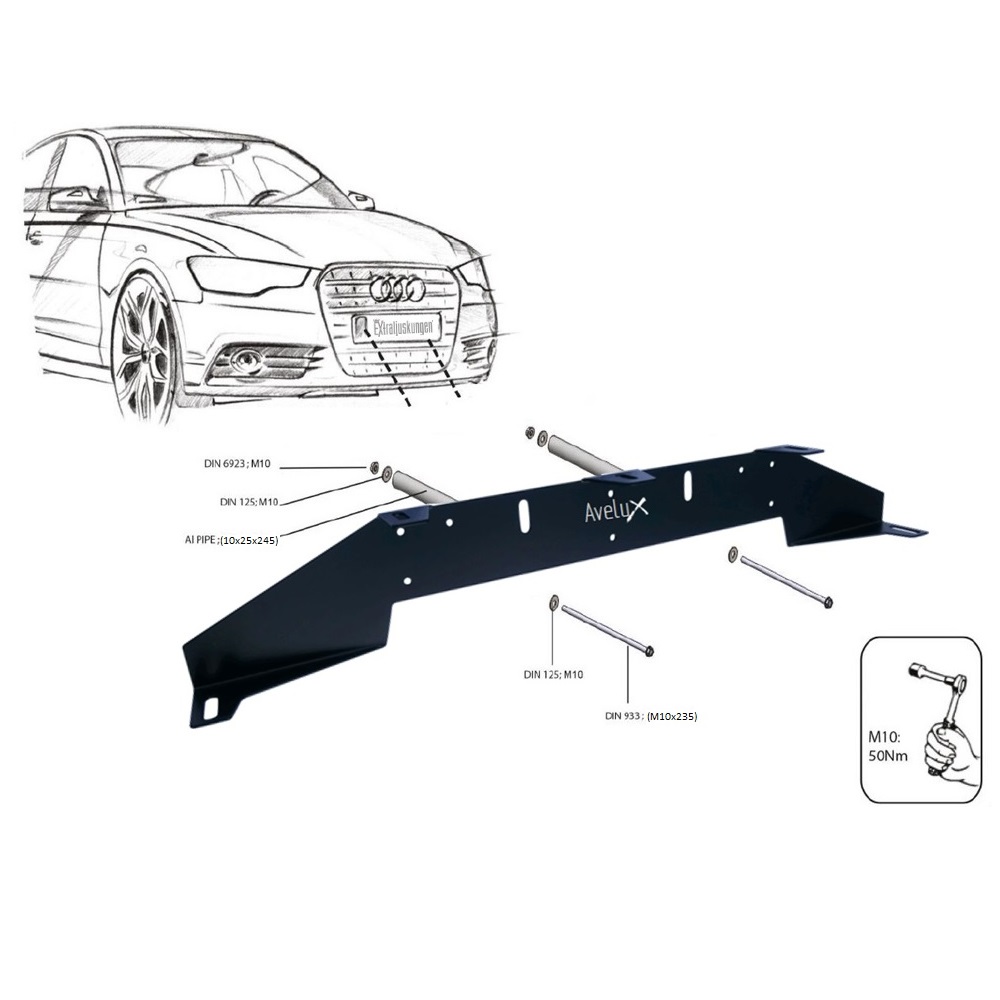 Universal mounting kit for auxillary light brackets - 2