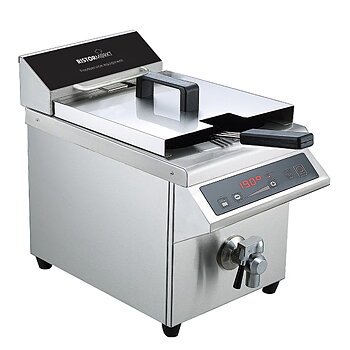 Induction deep fryer with drain tap, 8 litres