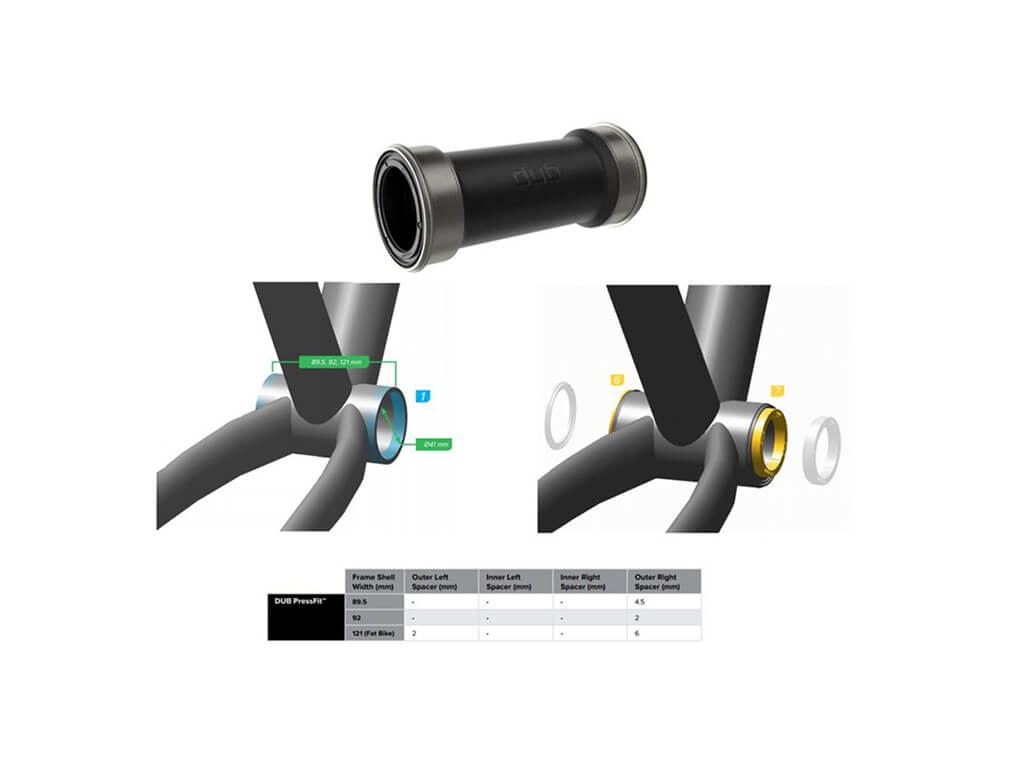 SRAM Vevlager DUB PressFit 89,5/92 mm