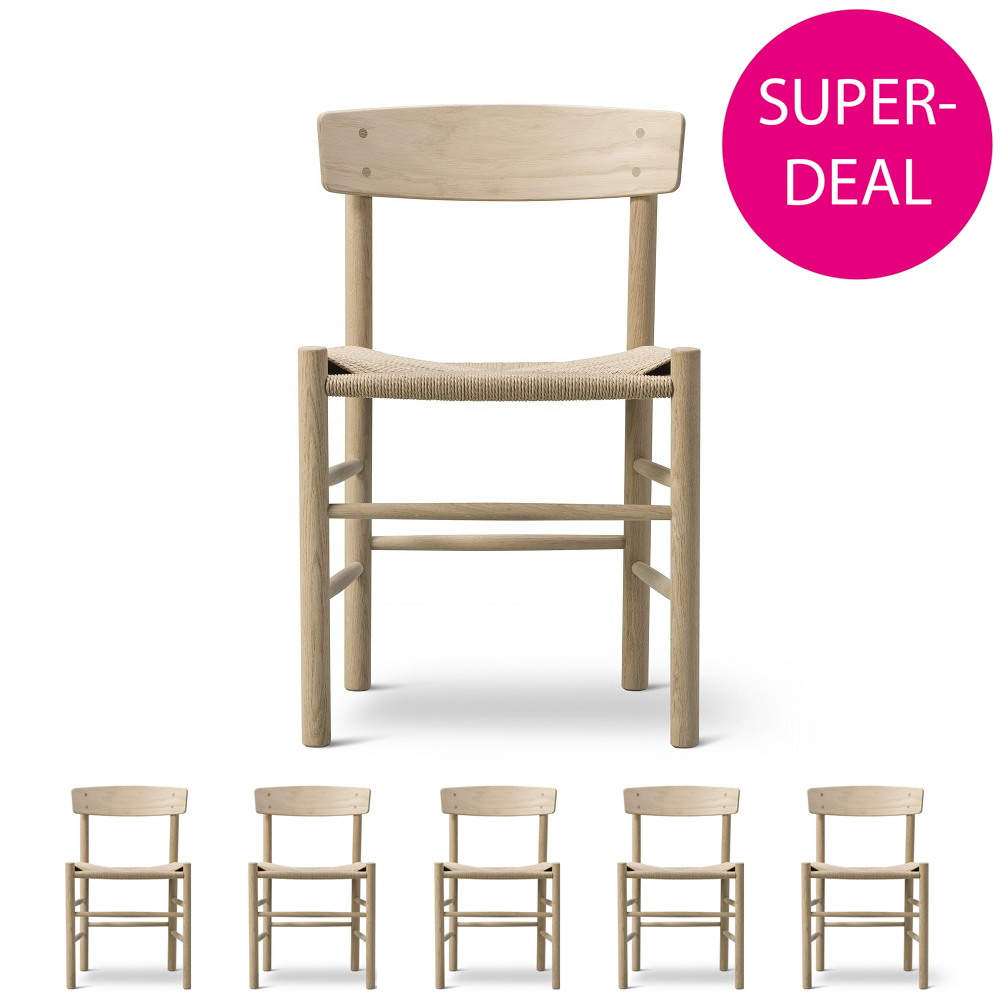 J39 Stol (Superdeal - Volympris/st vid köp av 6st) Bok Såpad - I lager - Fredericia