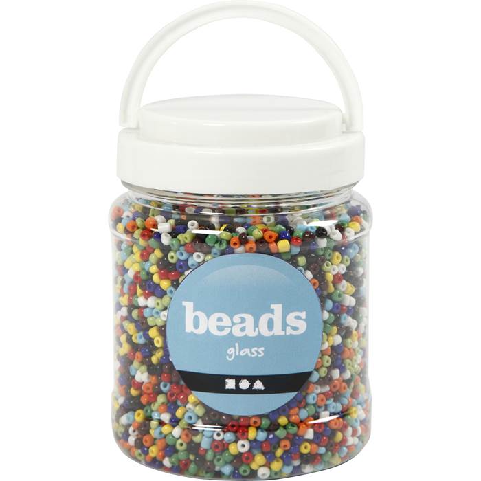 Rocaipärlor 4mm mix 1000g - 2