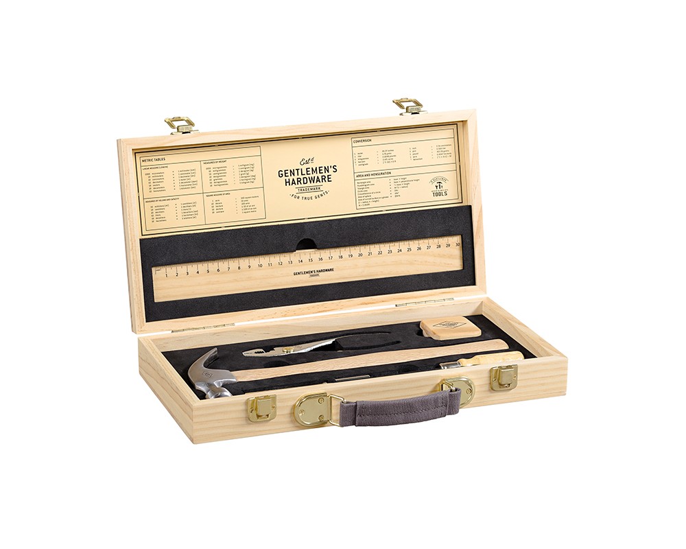 Tool Kit in Wooden Box 180 x 345 x 55mm