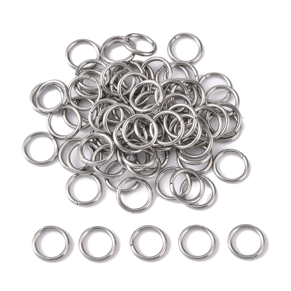 Öppen motring 8 mm rostfritt stål 250 st - 3