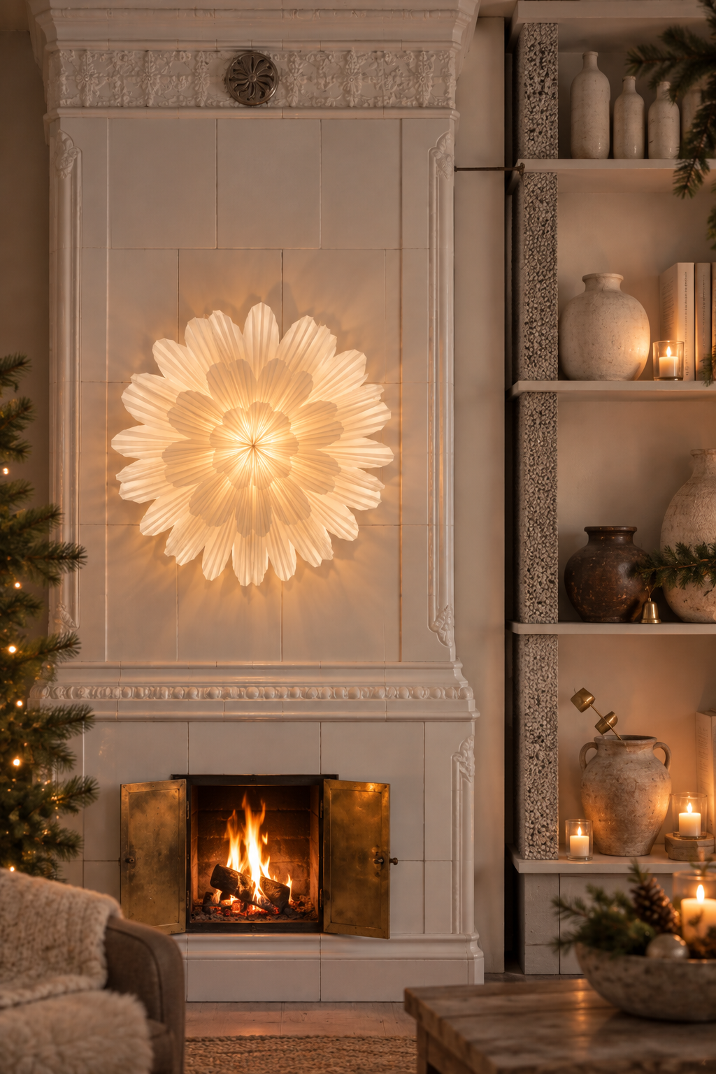 Adventsstjärna - Stjärna Snöblomma 68 cm Vit - Watt & Veke - 3