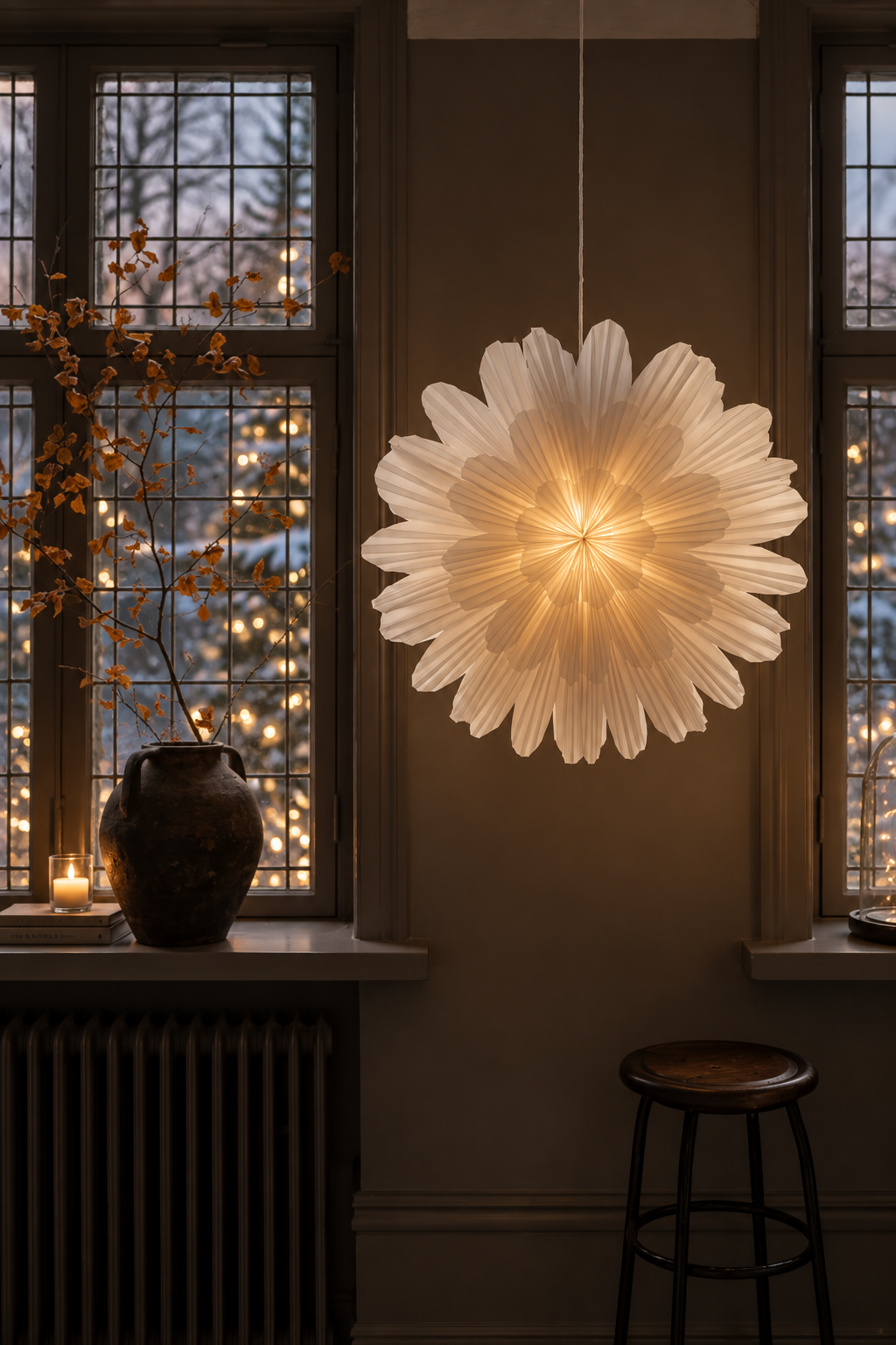 Advent star - Star Snow Flower 68 cm White - Watt & Veke