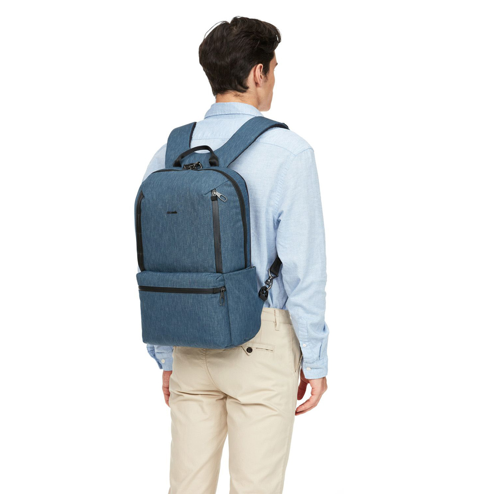 Stöldsäker ryggsäck - PACSAFE Metrosafe X 20L Recycled Backpack Dark Denim - 5