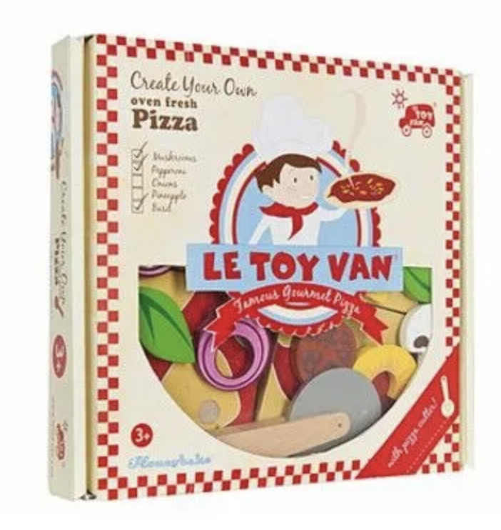 Pizzasæt et trælegetøj til børn