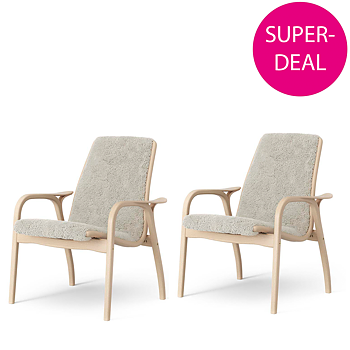 Laminett Fåtölj (Superdeal - Volymköp 2 st) Bok/Fårskinn - Swedese