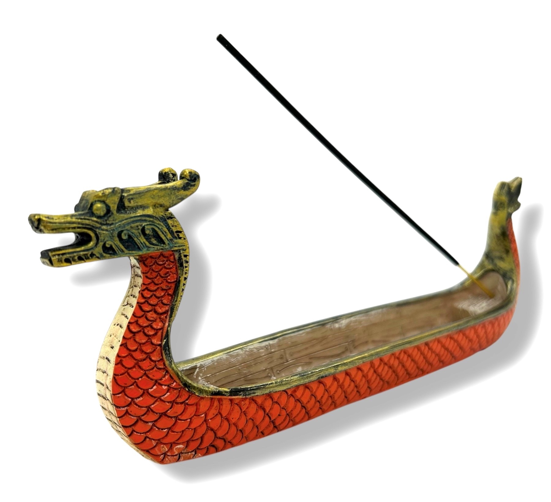Rökelsehållare - Vikingabåt - Brun / Orange - 2