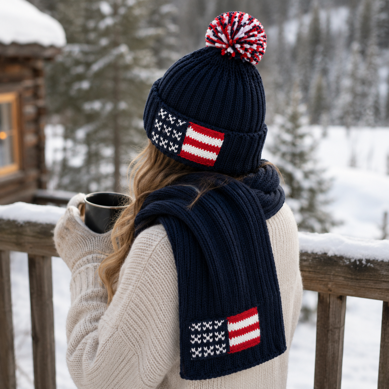 Hat & Scarf Vermont Navy