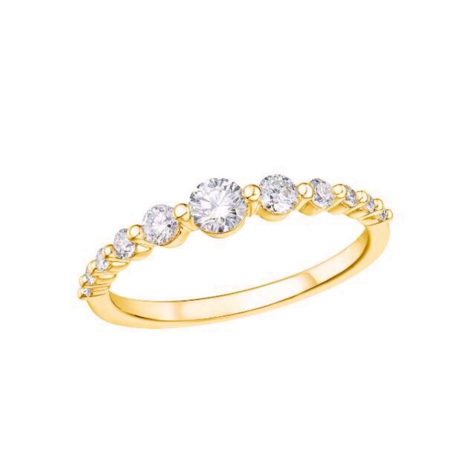 Diamond ring graduated single prong - 3